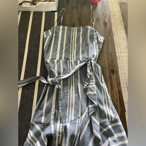Extra small express garish/blue stripped dress